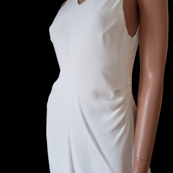 Emanuel Ungaro Vintage Off White Silk Blend Column‎ Dress - Picture 4 of 5